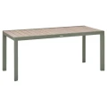 Stół ogrodowy na 6 osób aluminiowy 169,5 x 80 cm Evasion, Laurel green Linen - Hesperide