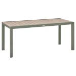 Stół ogrodowy na 6 osób aluminiowy 169,5 x 80 cm Evasion, Laurel green Linen - Hesperide