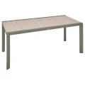 Stół ogrodowy na 6 osób aluminiowy 169,5 x 80 cm Evasion, Laurel green Linen - Hesperide