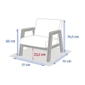 Fotel na taras aluminiowy Axiome, Clay beżowy - Hesperide