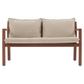Zestaw mebli ogrodowych Flovia 4-osobowy z aluminium i texaline, Mahogany - Hesperide