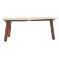 Zestaw mebli ogrodowych Flovia 4-osobowy z aluminium i texaline, Mahogany - Hesperide
