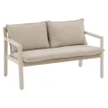 Zestaw mebli ogrodowych Flovia 4-osobowy z aluminium i texaline, Clay - Hesperide