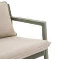 Zestaw mebli ogrodowych Flovia 4-osobowy z aluminium i texaline, Laurel green - Hesperide