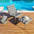 Fotel na balkon Solani z podnóżkiem, Coffee - Hesperide
