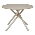 Stół ogrodowy okrągły 4-osobowy Nebullia z aluminium 105 cm, Clay beżowy - Hesperide