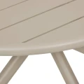 Stół ogrodowy okrągły 4-osobowy Nebullia z aluminium 105 cm, Clay beżowy - Hesperide