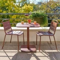 Stolik ogrodowy stalowy Alegoria 70x70, Mahogany - Hesperide
