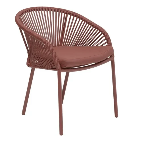 Krzesło ogrodowe z podłokietnikami Oryon, Mahogany - Hesperide