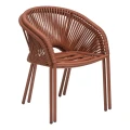 Krzesło ogrodowe z podłokietnikami Oryon, Mahogany - Hesperide