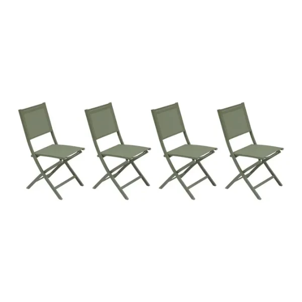 Krzesła ogrodowe składane Essentia, 4 szt, Laurel Green zielone - Hesperide