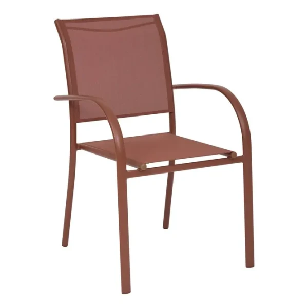 Krzesło ogrodowe sztaplowane Piazza, Mahogany - Hesperide