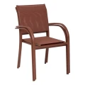 Krzesło ogrodowe sztaplowane Piazza, Mahogany - Hesperide