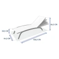 Leżak ogrodowy na kółkach Bonao, Linen Mahogany - Hesperide