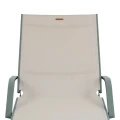Leżak ogrodowy rozkładany na płasko Bayamo,  Linen Laurel Green - Hesperide