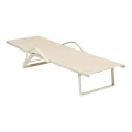 Leżak ogrodowy rozkładany na płasko Bayamo, Linen Clay - Hesperide
