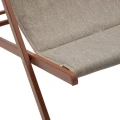 Leżak balkonowy Lunivia, aluminiowy składany lekki, Mahogany - Hesperide