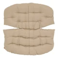 Bujany fotel ogrodowy w kształcie jajka Paopao, Beige Laurel Green - Hesperide