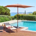 Parasol ogrodowy prostokątny odchylany Loompa 2x3 m, Mahogany - Hesperide