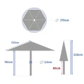 Parasol ogrodowy, Soya 2.7m okrągły odchylany, Coffee - Hesperide