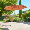 Parasol ogrodowy boczny, okrągły Manoa 3m, Mahogany - Hesperide