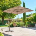 Parasol ogrodowy boczny, kwadratowy Manoa 2,5x2,5, Coffee - Hesperide