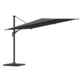 Parasol ogrodowy na wysięgniku kwadratowy 3x3 m Melhia z tkaniną olefin, Graphite - Hesperide
