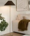 Abażur stożkowy do lampy stojącej i stołowej boucle Iris 45, Mocha - Globen Lighting