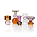 Szklany świecznik Citrine Rose Quartz - Bazar Bizar