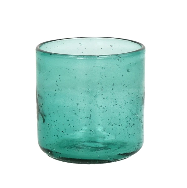 Niskie szklanki ze szkła bąbelkowego Vico, aqua, 6 szt - Pomax