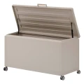 Skrzynia ogrodowa metalowa 510L, Edenio 130x60x78, beżowa - Hesperide