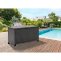 Skrzynia ogrodowa metalowa 510L, Edenio 130x60x78, szara - Hesperide