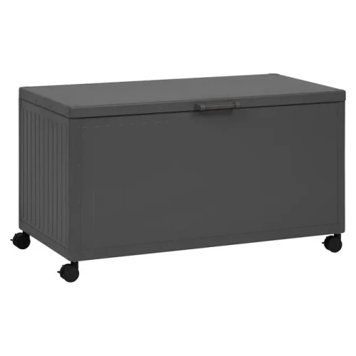 Skrzynia ogrodowa metalowa 670L, Edenio 141x72x78, szara - Hesperide