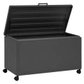 Skrzynia ogrodowa metalowa 670L, Edenio 141x72x78, szara - Hesperide