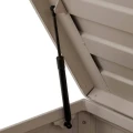Skrzynia ogrodowa metalowa 670L, Edenio 141x72x78, beżowa - Hesperide