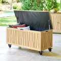 Skrzynia ogrodowa z siedziskiem drewniana 210L Lodgia 128x50x58 cm - Hesperide
