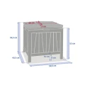 Skrzynia z siedziskiem na balkon drewniana 100L Lodgia 60x50x59 cm - Hesperide