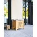 Skrzynia z siedziskiem na balkon drewniana 100L Lodgia 60x50x59 cm - Hesperide