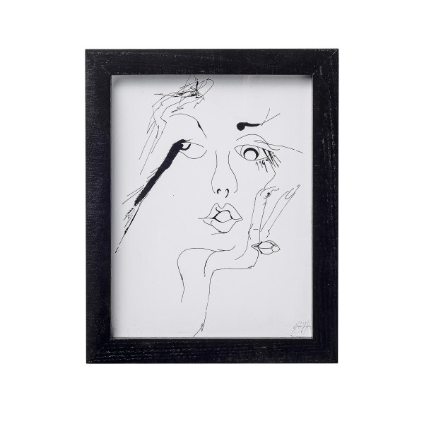 Plakat w czarnej ramce grafika twarz 25x20 - BLOOMINGVILLE