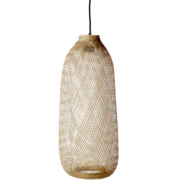 Naturalna długa lampa sufitowa z bambusa - BLOOMINGVILLE