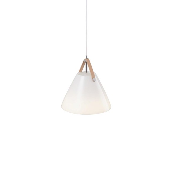 Biała lampa sufitowa Strap 27 z mlecznego szkła - DESIGN FOR THE PEOPLE BY NORDLUX