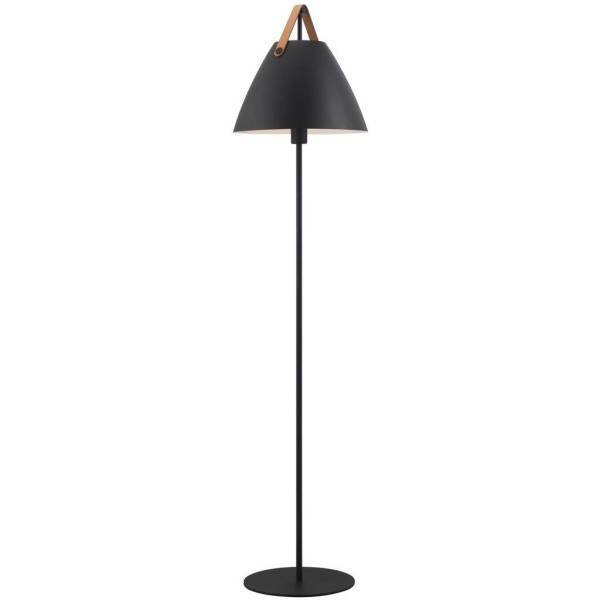 Czarna lampa podłogowa Strap - DESIGN FOR THE PEOPLE BY NORDLUX