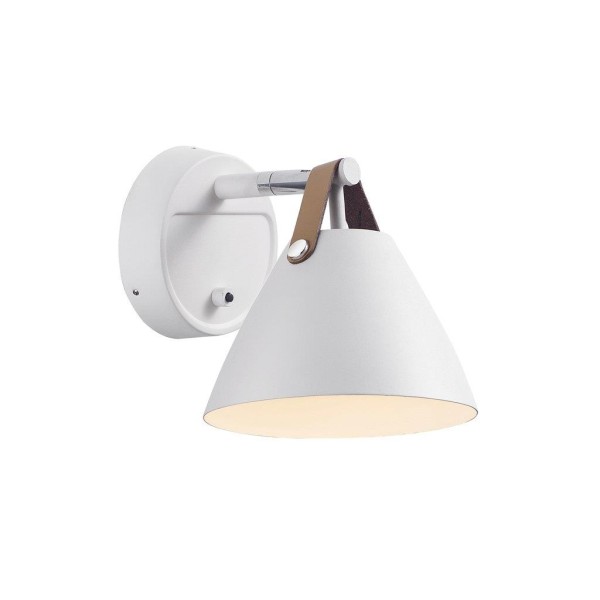 Biała lampa ścienna kinkiet Strap 15 - DESIGN FOR THE PEOPLE BY NORDLUX