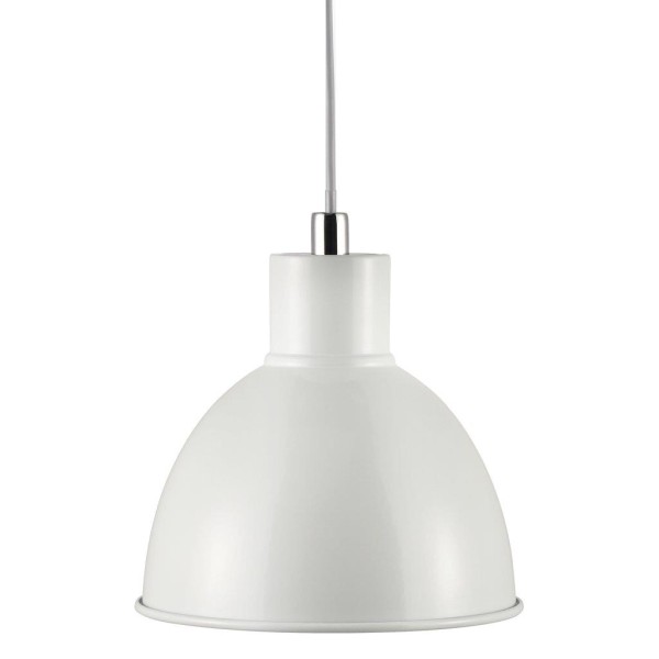 Biała industrialna lampa sufitowa Pop z metalu NORDLUX