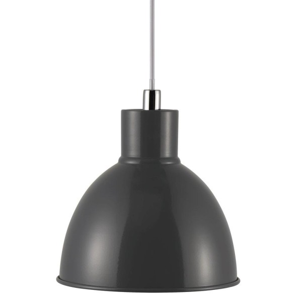 Antracytowa industrialna lampa sufitowa Pop z metalu NORDLUX