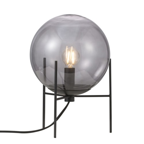 Kulista lampa stołowa Alton z ciemnego szkła NORDLUX