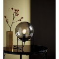 Kulista lampa stołowa lampka nocna Alton z ciemnego szkła NORDLUX