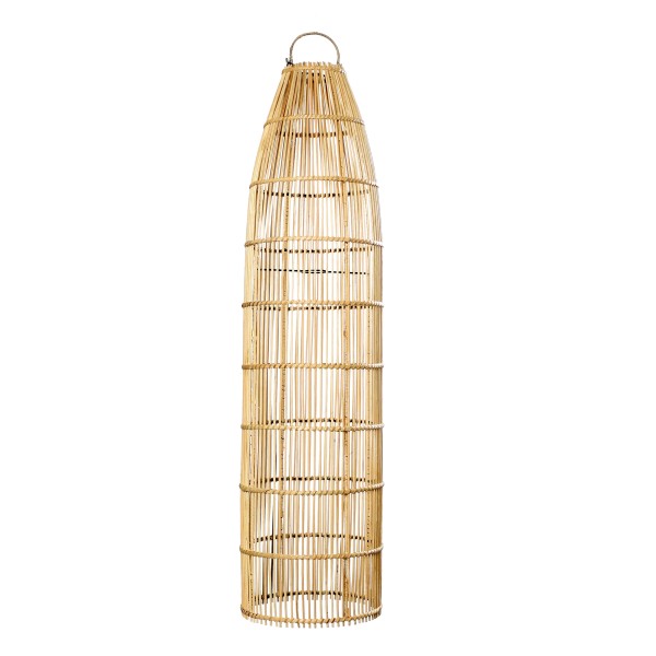 Długi abażur do lampy sufitowej Fish-Trap-L z rattanu - Bazar Bizar