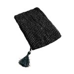 Czarna kosmetyczka Clutch-L z rafii - Bazar Bizar