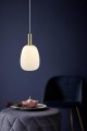 Szklana lampa wisząca do jadalni Biała lampa sufitowa Alton23 ze szkła NORDLUX